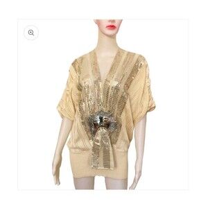 Vintage 1970s Giusi Slaviero Dolman Sleeve Sweater Size Medium